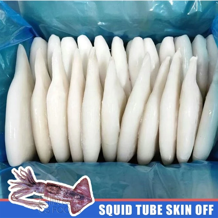 Sea Frozen Squid Tube Skin Off suppliers